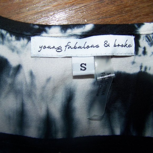 Young Fabulous & Broke Top Tye Dye Open Front S - Picture 7 of 9